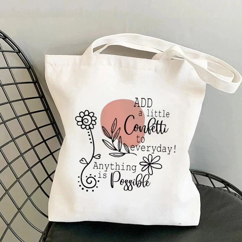 Be Amazing-Bolso de mano de lona con estampado de mariposa en la espalda, organizador respetuoso con el medio ambiente, bolsa de compras de gran capacidad, bolsas de hombro de almacenamiento