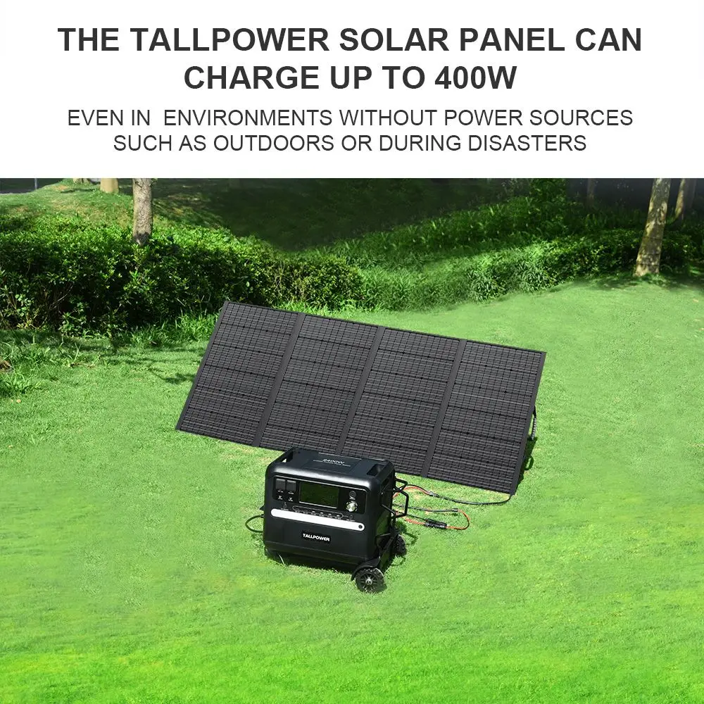 TALLPOWER TP400 400W Tragbares Solarpanel, 23,4% Hocheffiziente Solarenergieerzeugung, IP67 Wasserdicht, Seriell und Parallel Schaltbar – Detail 7