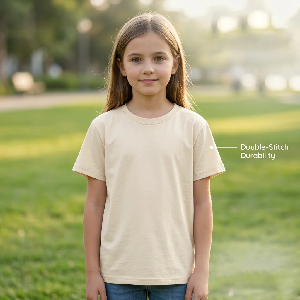 Girl's Graphic T Shirt In My Lucky Era Clover Back Print Crew Neck Milk Silk Tee 7-14Y Spring Summer Kids School Outdoor Daily