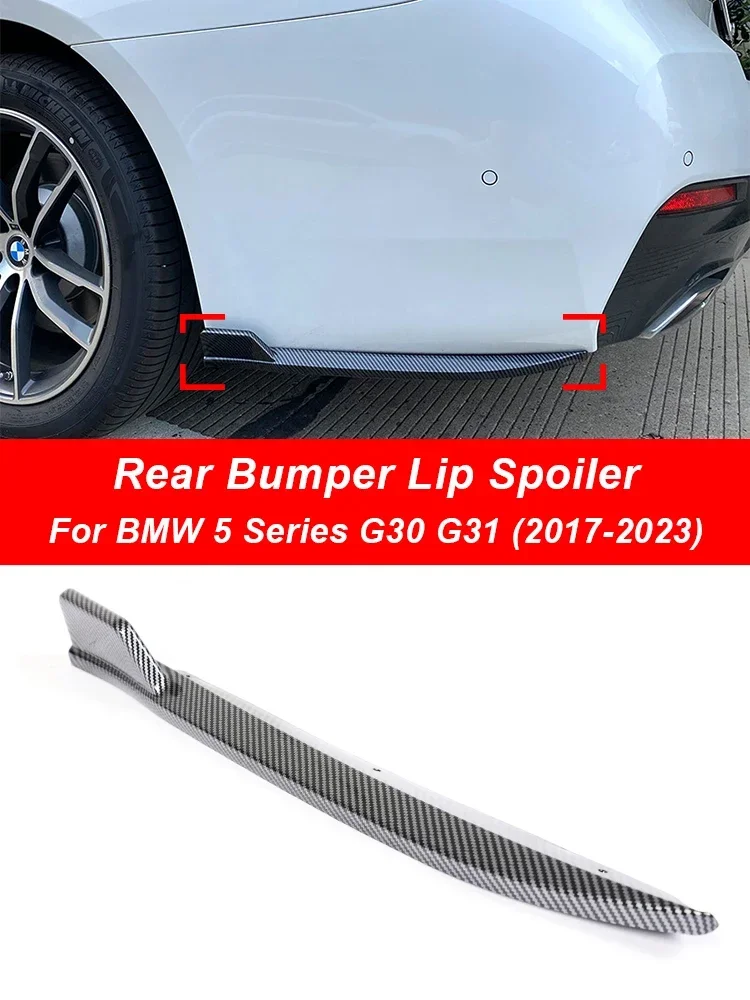 

New! Carbon Fiber Rear Bumper Lip Spoiler For BMW 5 Series G30 G31 2017-2023 M Sport Splitters Racing Cover Caps Car Replacement