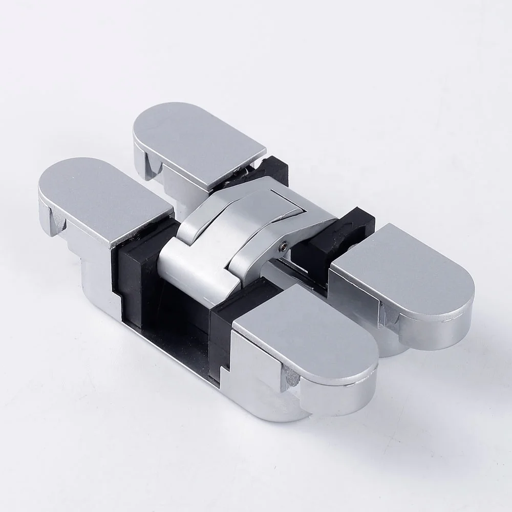 UK Invisible Hinge 180 Degree Zinc Alloy Invisible Folding Door Cross Hidden Hinges