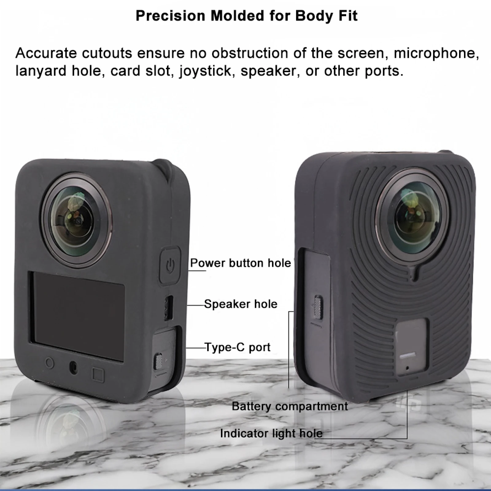 حافظة من السيليكون لهاتف Dji Osmo 360 حافظة واقية ناعمة للبطارية ملحقات كاميرا الحركة المفتوحة المقاومة للاهتراء