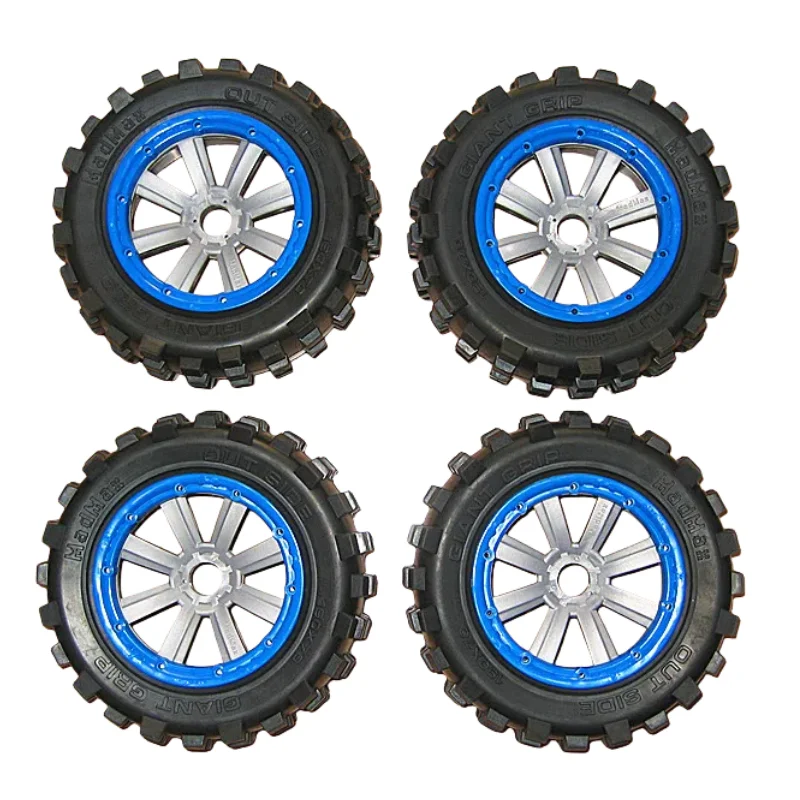 MadMax Full Set Giant Grip Belted Tyre 8-Spoke Wheel for TLR 5IVE-B LOSI 5IVE-T Rovan LT Buggy RCMK XCR-1200 1000