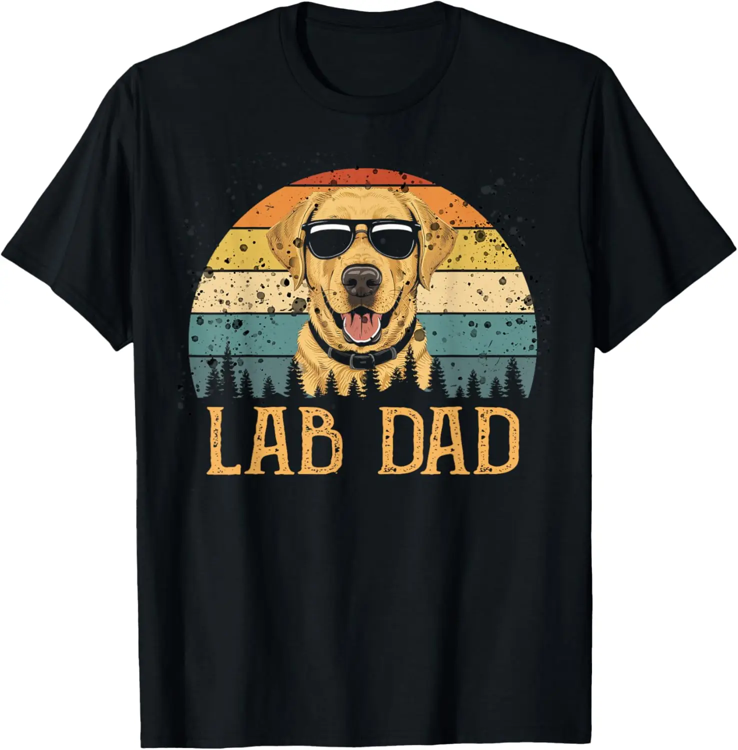 

Vintage Lab Dad Labrador Retriever Fathers Day Owner Dog Dad T-Shirt