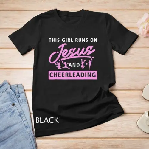 Cool Cheerleader Art For Women Girl Cheerleading Jesus Cheer Unisex T-shirt