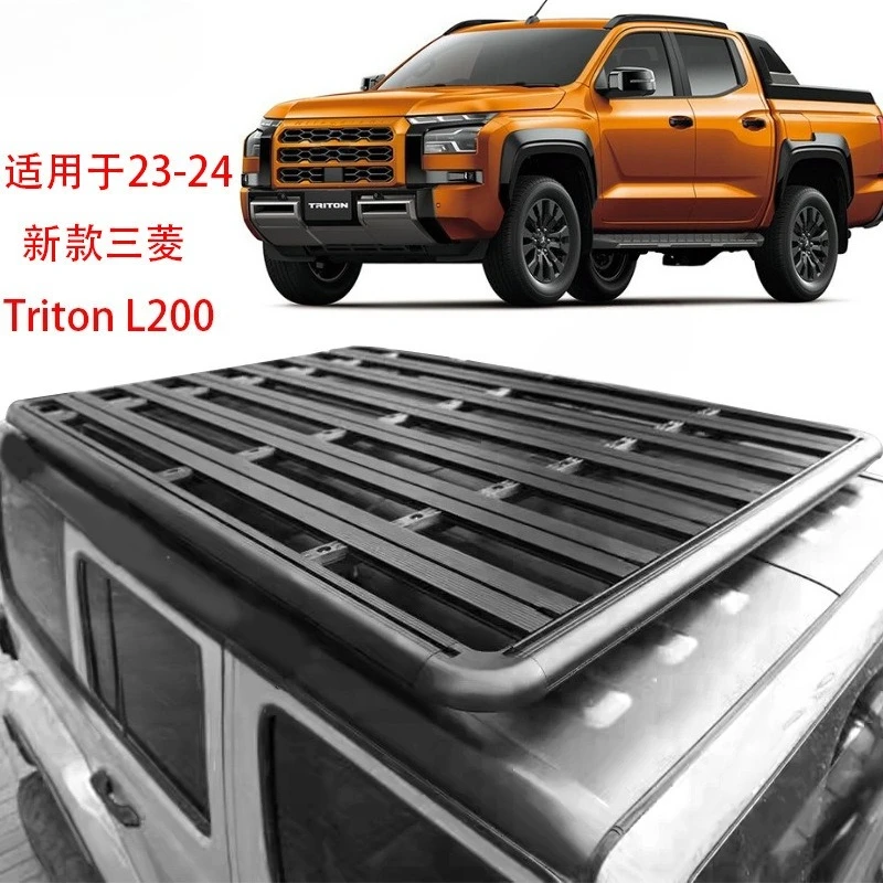 Custom Car Luggage Rack For MITSUBISHI TRITON 2014-2025 Multifunctional Detachable Black Aluminum Roof Rack Platform