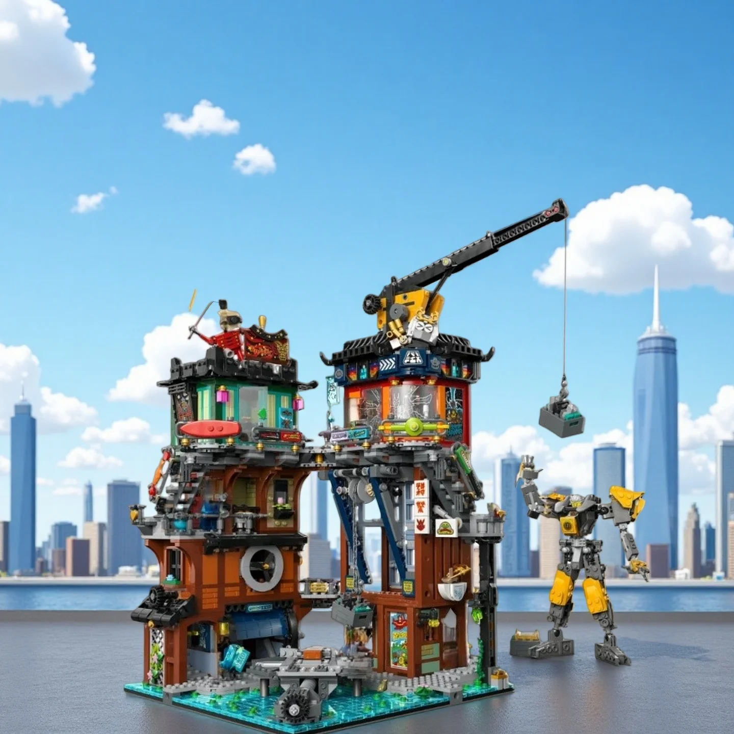 

3244 детали: Конструктор «Городские механические мастерские» с фигурками, игрушка-подарок для мужчин и женщин