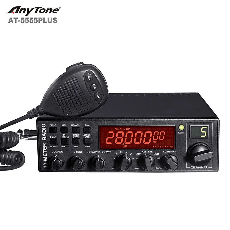 

ANYTONE AT-5555 PLUS AM FM SSB cb radio / walkie talkie High Power 45W Long Range cb radio High quality mobile radio