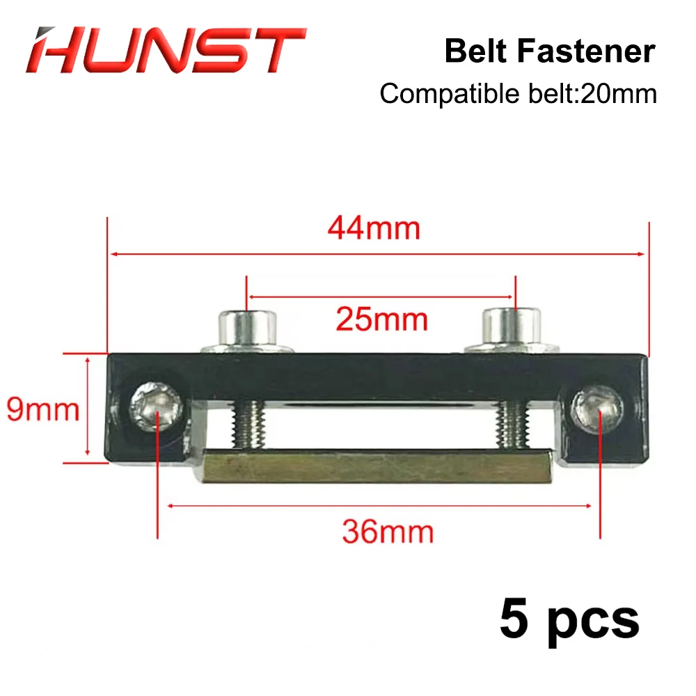 HUNST Belt Fastener For Open Timing Belt Transmission With Width 15mm / 20mm For X/Y Axis Hardware Tool Mechanical Parts