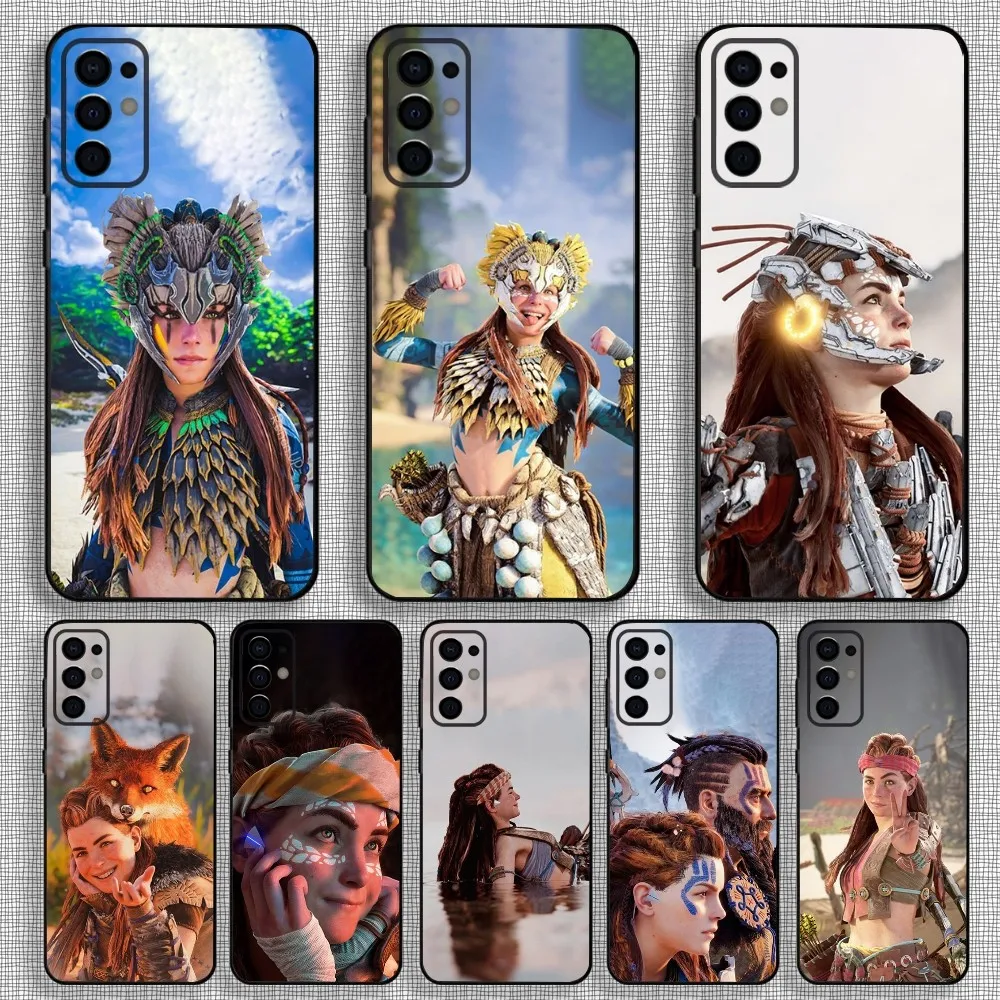 Aloy HFW Game H-Horizon Phone Case For Samsung S24,S21,S22,S23,S30,Ultra,S20,Plus,Fe,Lite,Note,10,9,5G Black Soft Cover