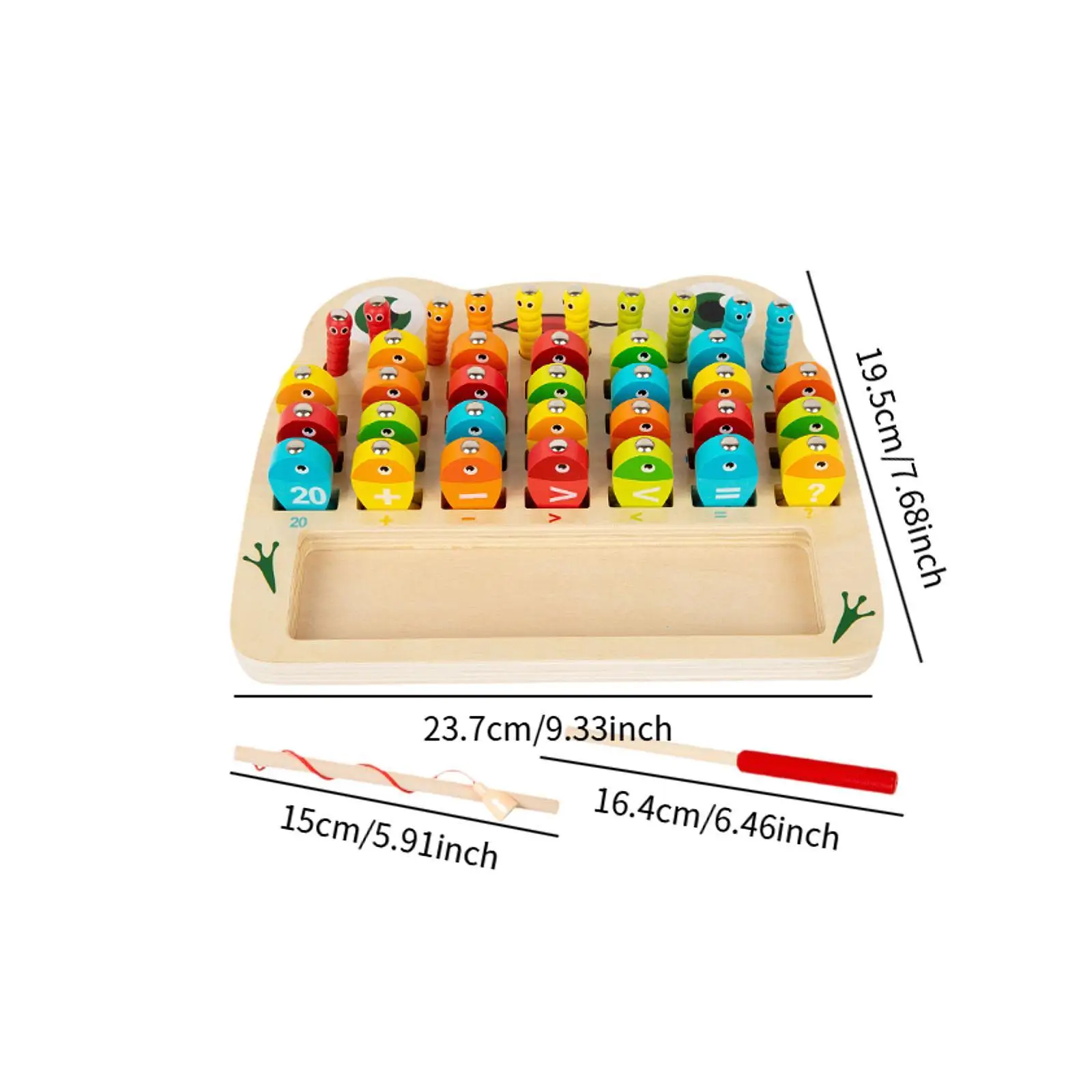 Fishing Game Play Set Fine Motor Skill Wooden Toy Kids Educational Toy Letter Fishing Game for Kids Ages 3 4 5 6 7 8 and up Gift