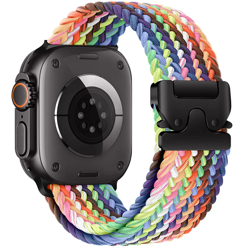 for Apple Watch 46mm Band 49mm 45mm 44mm 42mm Nylon Loop Parachute-style Buckle Strap iWatch Ultra 10 9 8 7 6 SE 5 4 3 41mm 40mm