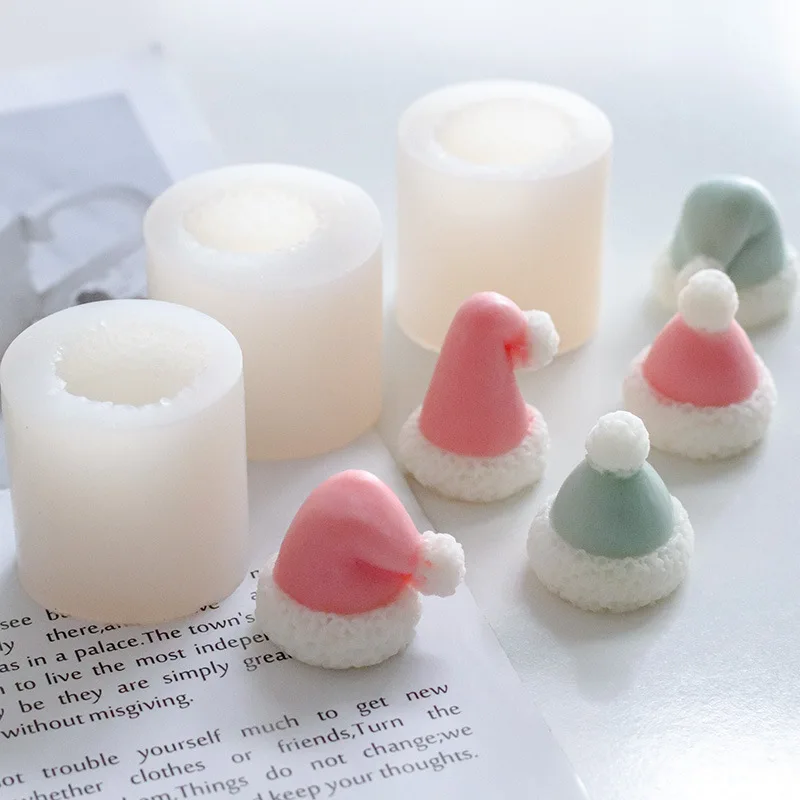 DIY Geometrie Kerze Silikonform für kreative Weihnachtsmütze Kerze – Harz Seifenform, Bastelbedarf für Weihnachtsgeschenke