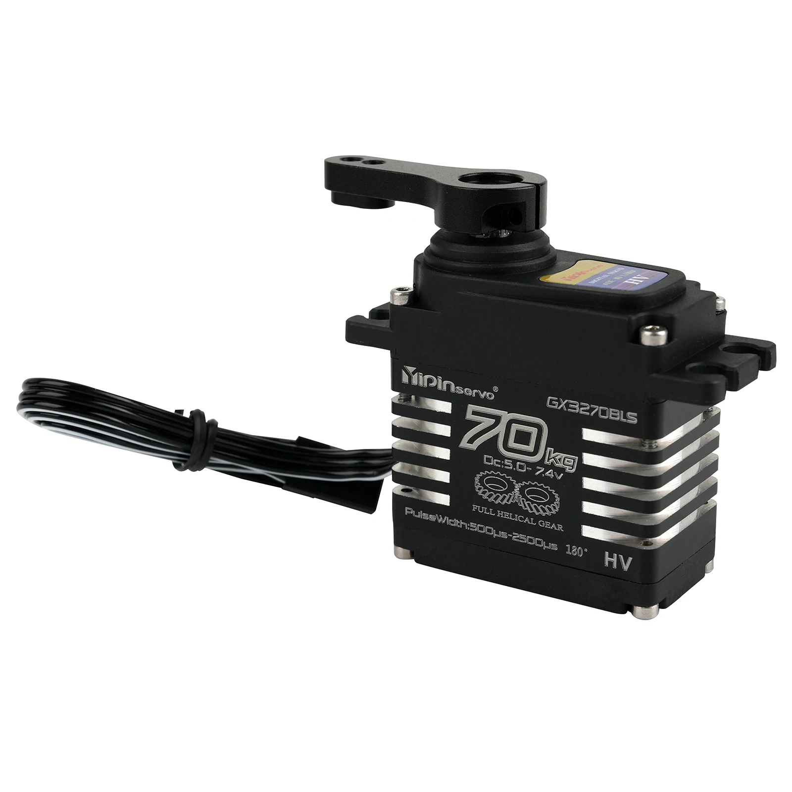 

Бесщеточный сервопривод с высоким крутящим моментом 70 кг, водонепроницаемый IP68, металлические шестерни, регулировка угла поворота 180, 270, 360 градусов для радиоуправляемых машин и грузовиков масштабов 1/8, 1/10