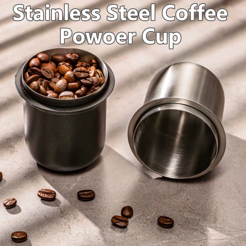 Stainless Steel Crema Dosing Cup 10ml Hands Inverted Coffee Powder Cup for Espresso Coffee Machine Accessoties 8mm Coffeeware