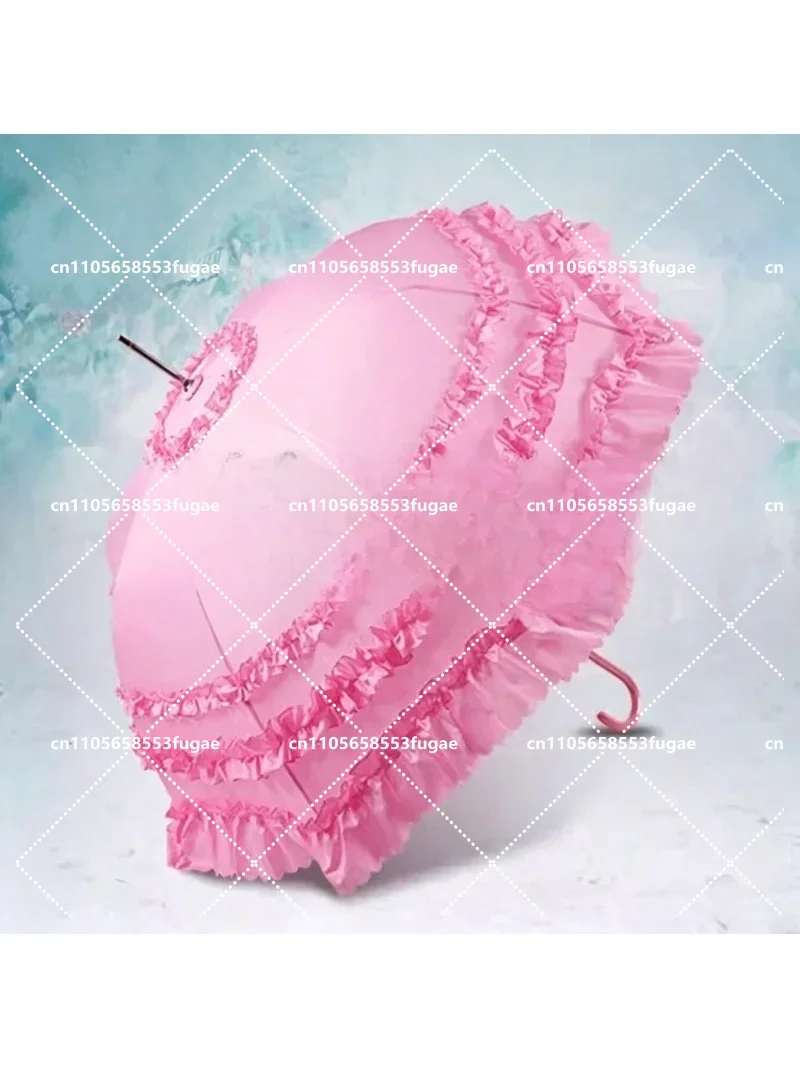 Lolita Lace Princess Cosplay Umbrella Soft Girl Versatile Sun Rain Parasol for Women