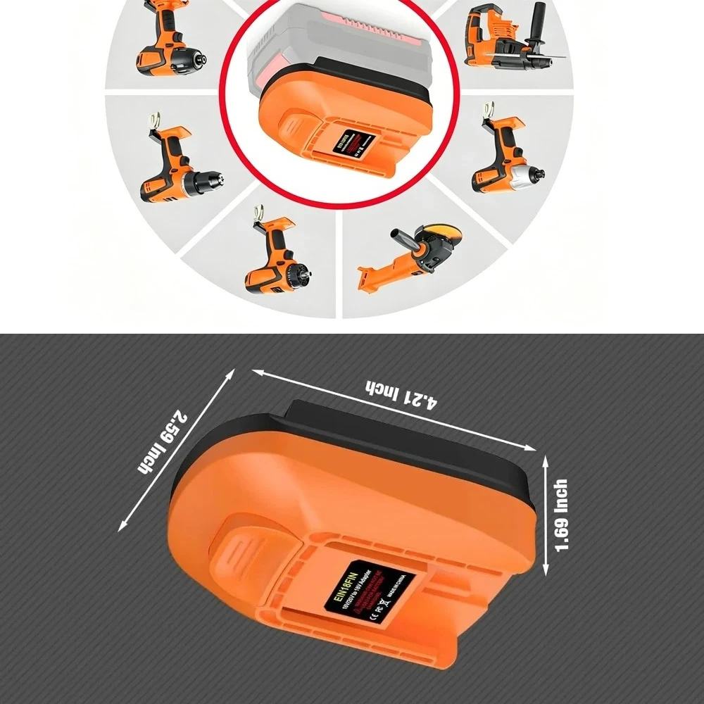 

Battery Adapter for Einhell 18V Li-ion Battery Converter to for Fein 18V Cordless Power Tools EIN18FIN