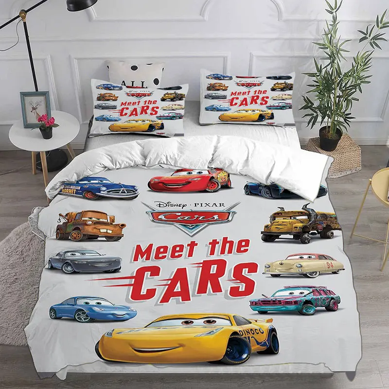 Cars Bedding Sets Comforter Quilt Bed Cover Duvet Cover Pillow Case 2-3 Pieces Sets Kids Adult Size