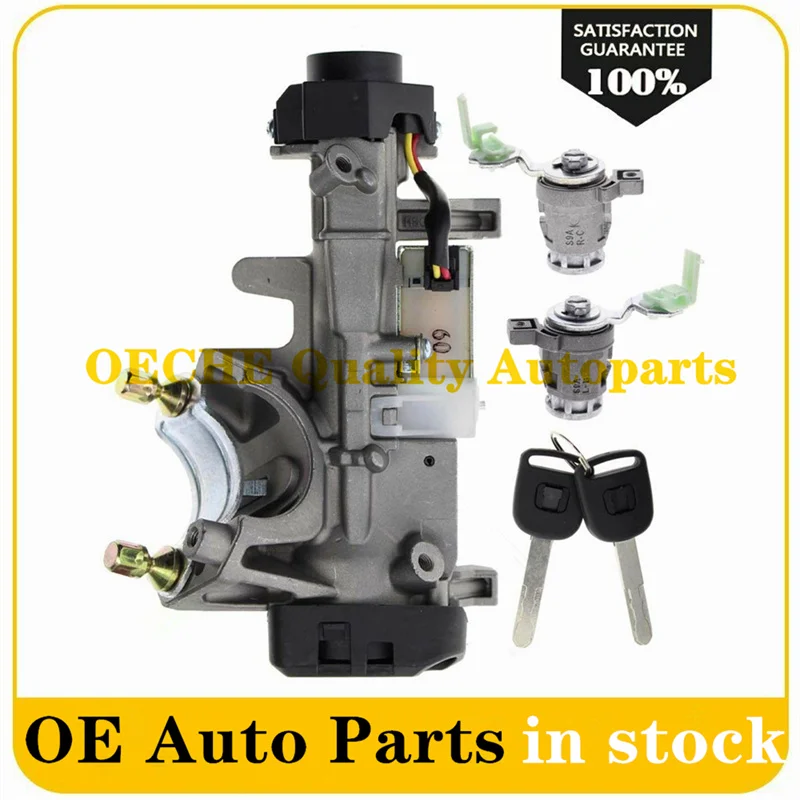 72185S9A013 Car Ignition Switch Cylinder Door Lock with 2 Keys Complete Set for Honda CRV 2002-2006 72185-S9A-013