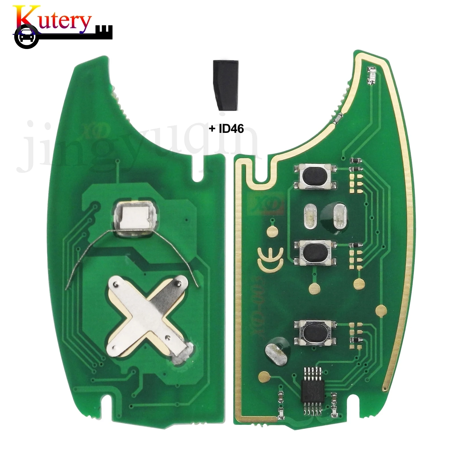 jingyuqin Remote Car Key Circuit Board For Hyundai Elantra Accent Ix35 IX45 I30 Solaris Tucson 3Buttons 433mhz ID46 Chip