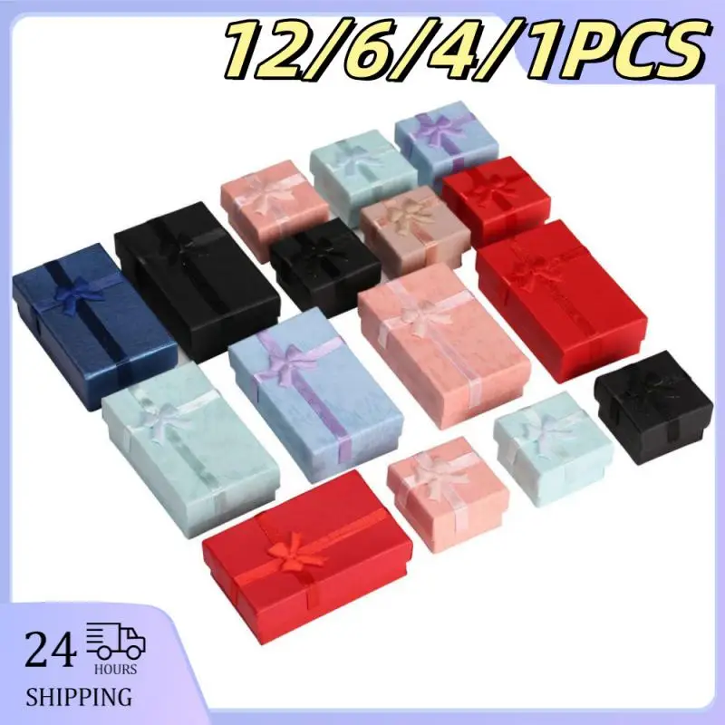 12/6/4/1pcs/Lot Assorted Colors Jewelry Sets Display Box For Necklace Earrings Ring 5*8cm Packaging Box Jewelry Organizer