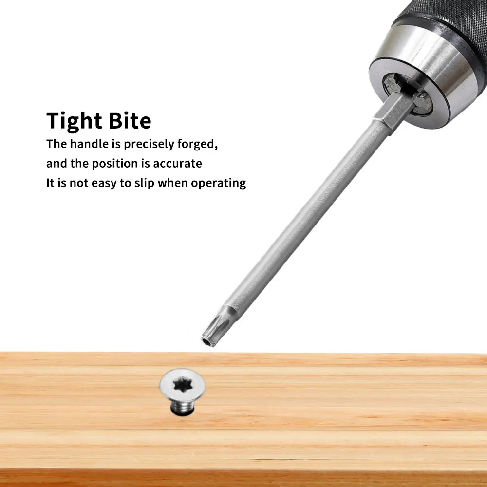 8pc 100mm S2 Magnetic Hexagonal Handle Screwdriver Head Hollow Plum Blossom Hole Hand Electric Drill Pneumatic Tool Accessories image 5