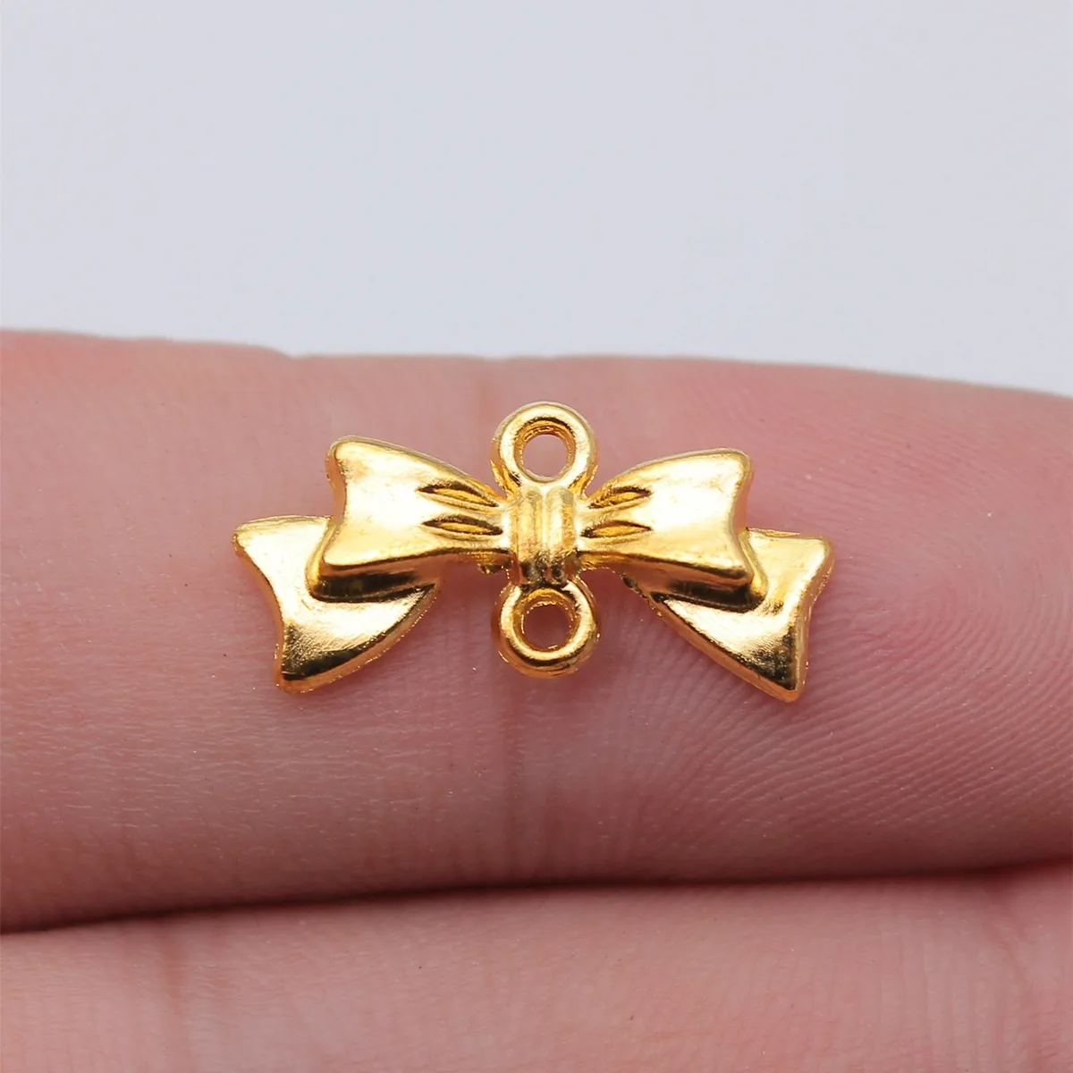 40pcs 5 Colors Bow Charm For Jewelry Making Bow Connector Charm For Jewelry Making DIY Jewelry Accessories 9x20mm
