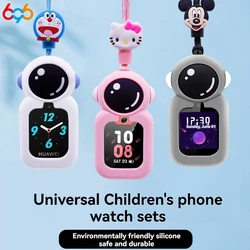 Safe Durable Watch Protective Case Sling Waterproof Suitable For Telephone Watches Children's Watch Silicone Sleeve Neck Hanging