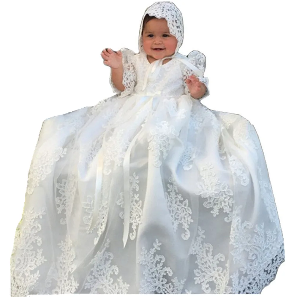 Nieuwe Baby Meisje Centennial Feestjurk Kraal Jurk Mooie Prinses Verjaardagsfeestje Eucharistie Geborduurde Bloem Party Dress