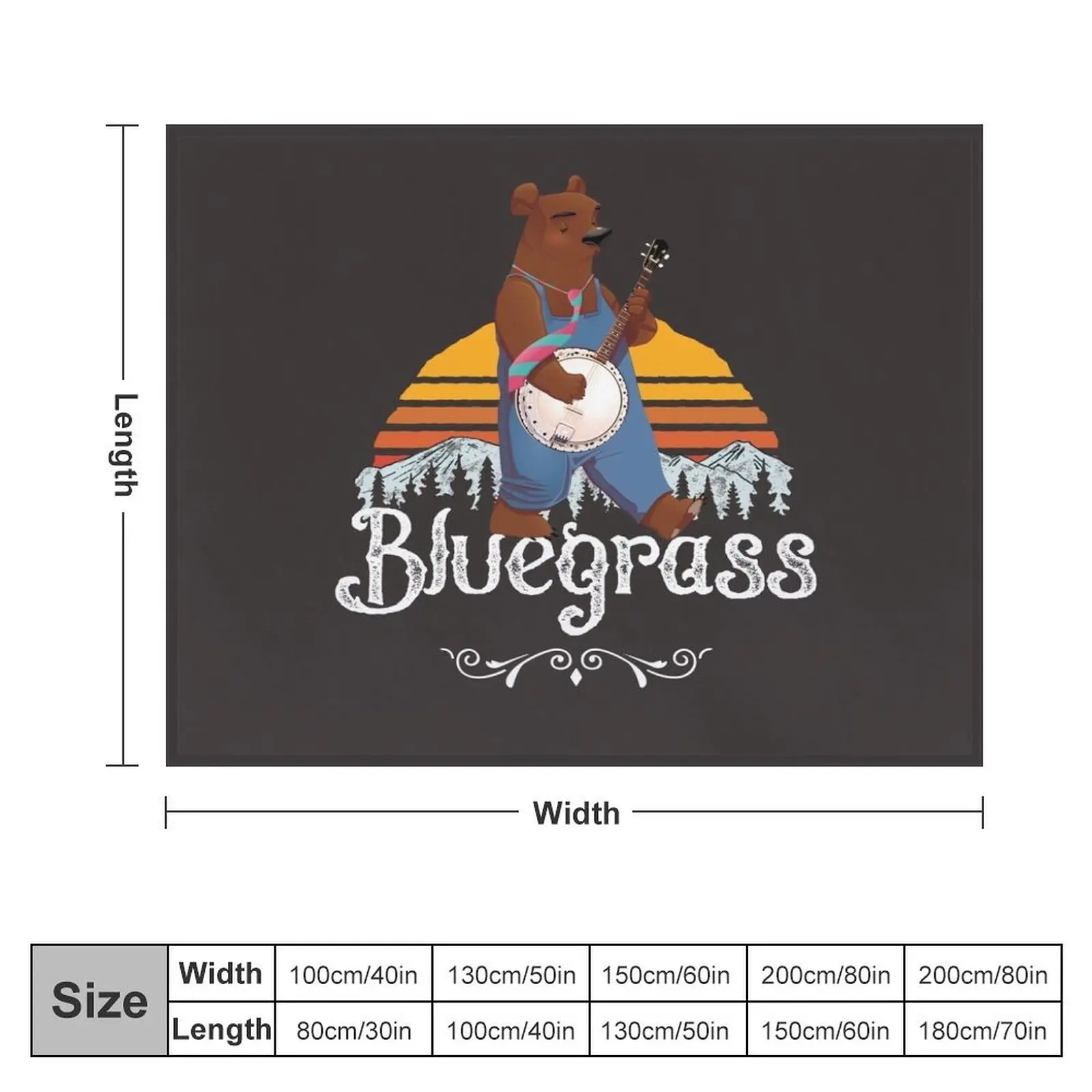 Bluegrass 5 String Banjo Gift Throw Blanket Sofa Quilt Cute Hairy Blankets