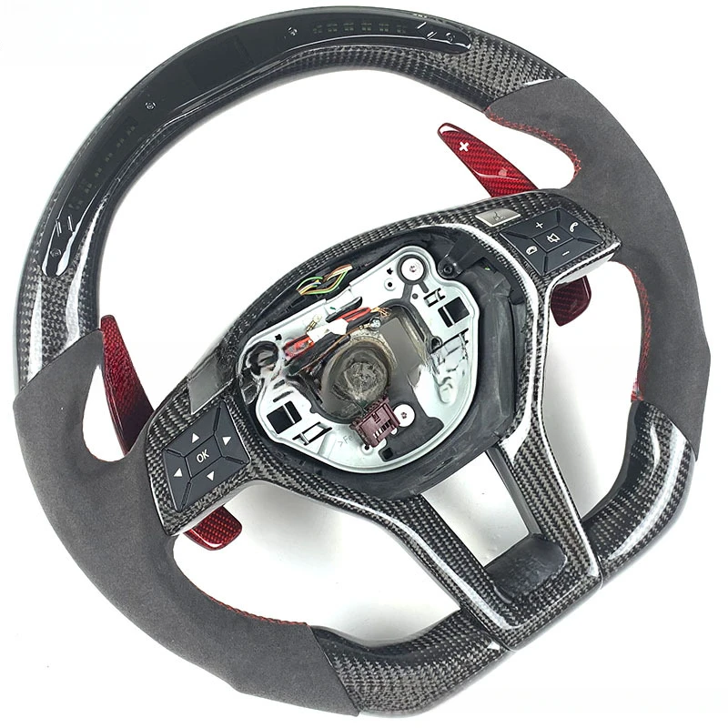 Suitable for Mercedes-Benz W204 2008 2009 2010 2011 2012 ABC-Class Carbon Fiber Steering Wheel LED Display