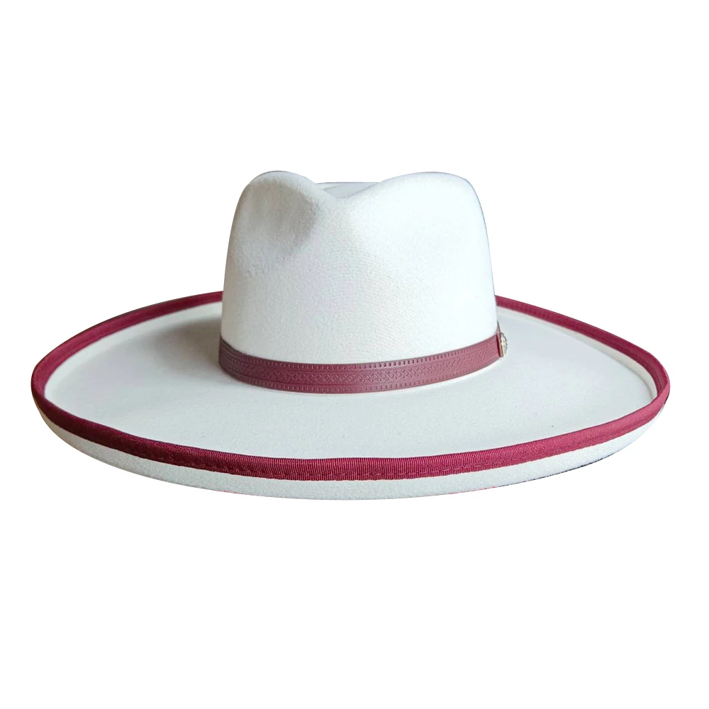 Fashionable New Fedora Luxury Big brim Felt Hat Panama Jazz Hat for Men and Women Love Top Design Wrapped Gentleman Elegant Hat