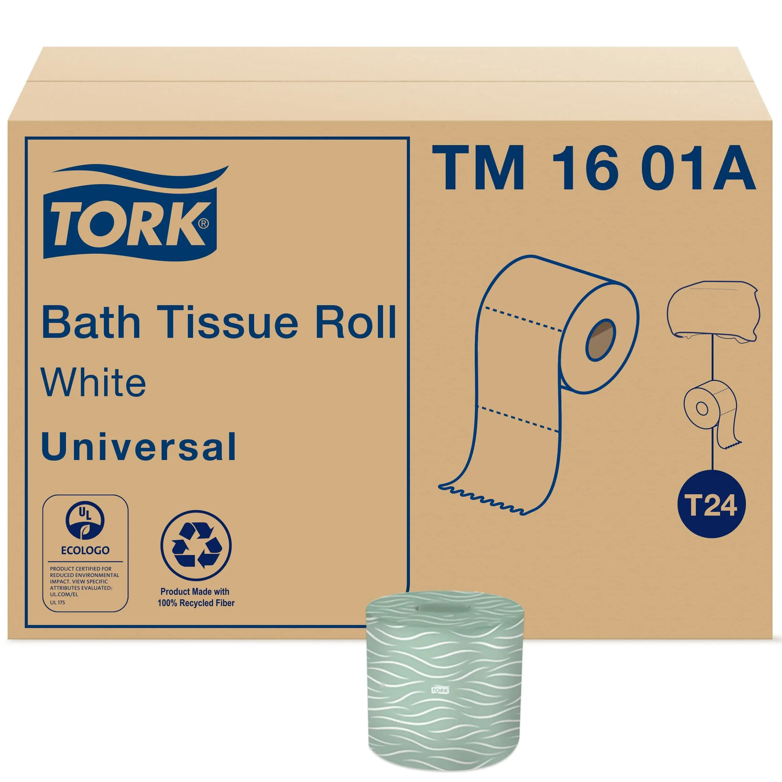 Unil Bath Tissue Roll, 2-Ply, 48 rolls, 500 sheets, 1601A, White