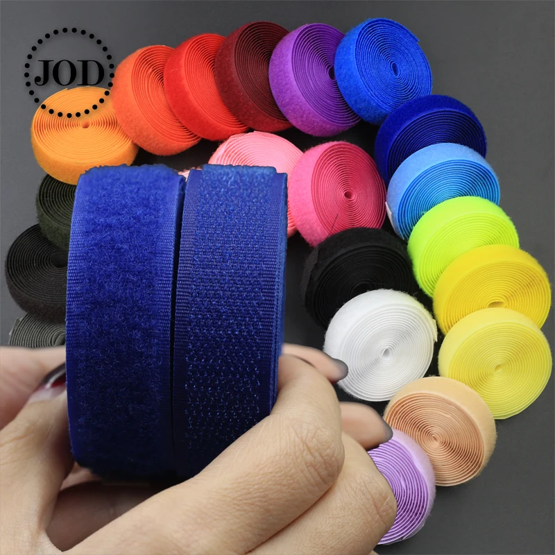 2Meter*2cm DIY Hook and Loop No Adhesive Fastener Tape Nylon Button Sewing Garment Bags DIY Magic Klitband Patch