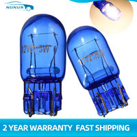 1/2/4Pcs Car Halogen Sight Lamp T20 7443 1891 W21/5W Super White T20 Natural Blue Glass W3x16q Car Stop Light Brake Auto Lamp