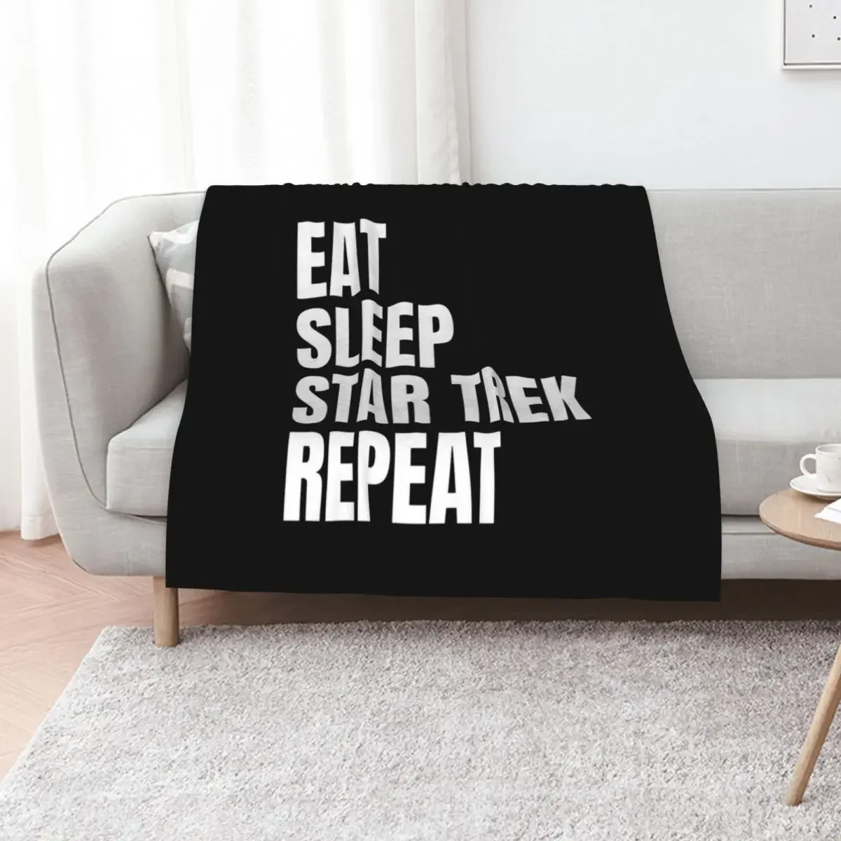 

Eat Sleep Star Trek Repeat Throw Blanket Furrys Giant Sofa Quilt Warm Blankets