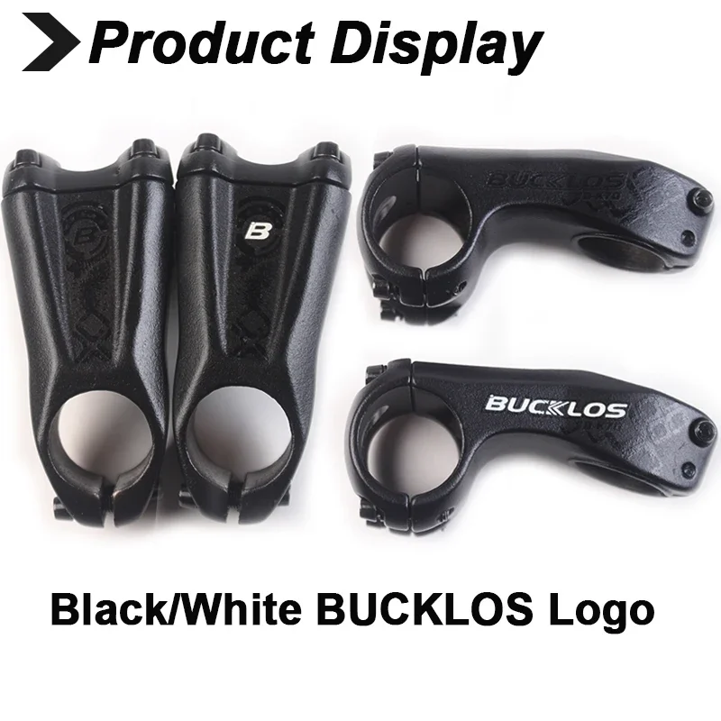 BUCKLOS 31.8mm Bicycle Stem 17 Degrees MTB Road Bike Stem High-strength Aluminium Alloy Handlebar Short Stem Cycling Parts