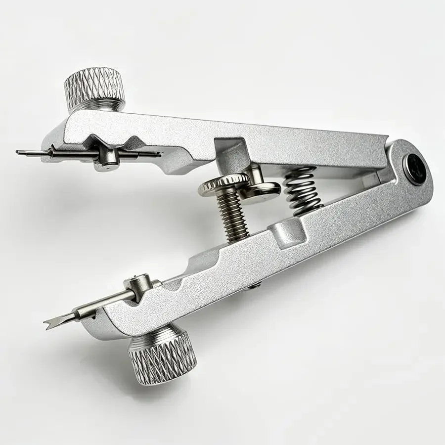 Watch Band Link Remover Kit, Spring Bar Pliers & Tweezers Set, Professional Watch Strap Pin Repair Tool, Watchmaker Essential Supplies Silver
