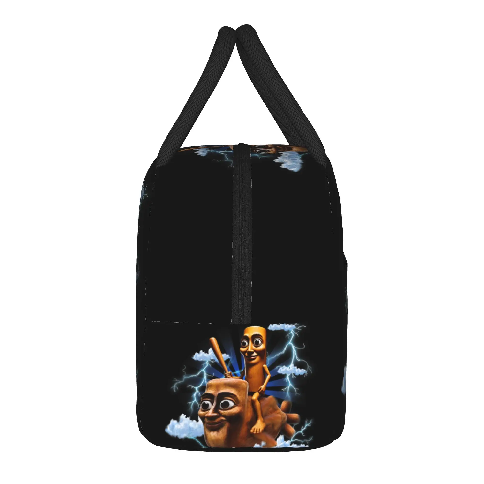 Funny Triple T Riding Fly Tung Tung Sahur Brainrot Meme Lunch Bag Casual Lunch Box For Girls Outdoor Picnic Zipper Cooler Bag