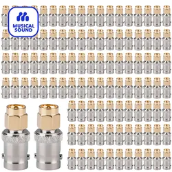 SMA Male to BNC Female RF Coax Adapter SMA to BNC Coaxial Connector Adapter 1/12/24/50Pcs Male Female RF Coax Coaxial Adapter