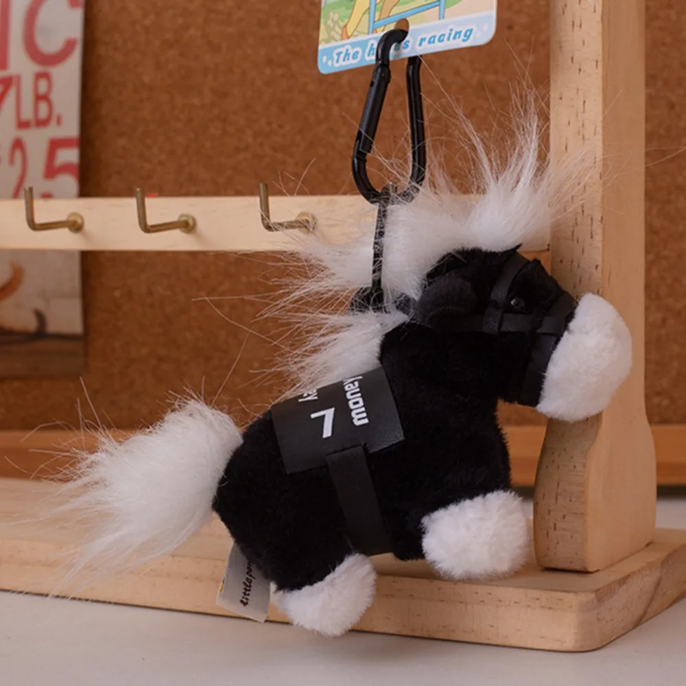 Funny Bag Horse Pendants Mini Size Cartoon Horse Keychain Pendant Zodiac Horse Year New Year's Gift for the Year of the Horse