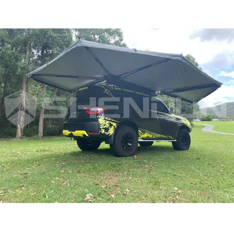 4WD Waterproof Car Awning Tent Foxwing 270 Degree Large Free Standing 270 Awning Extended With Side Wall