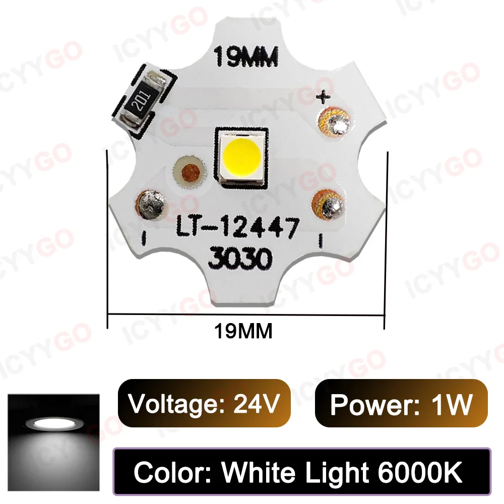 Imagem -04 - Cura Uva 395nm 5v 12v 24v Placa de Lâmpada Chip Baixa Tensão Led Contas de Lâmpada 19 mm Luz Branca Roxa Placa de Fonte de Luz Branca Quente 1w