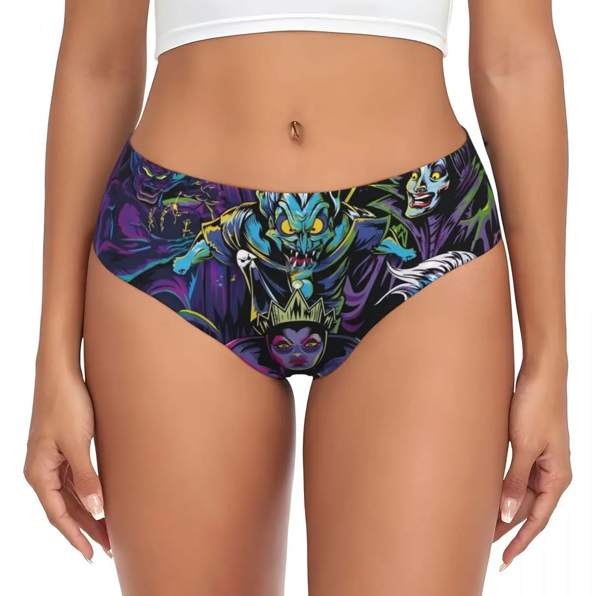Le donne personalizzate cattivi maleficent mutandine stretch cartoni animati slip intimo
