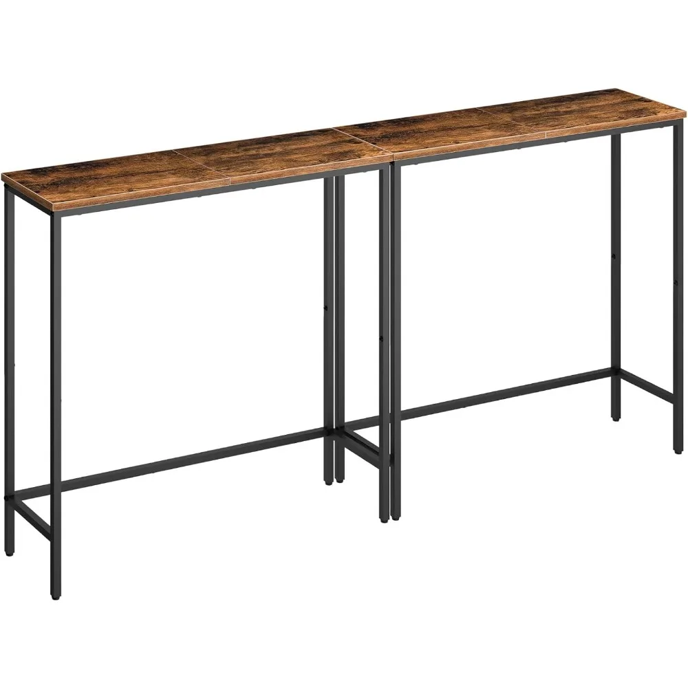 

2 Pack Narrow Console Table, 29.5" Small Entryway Table, Thin Sofa Table