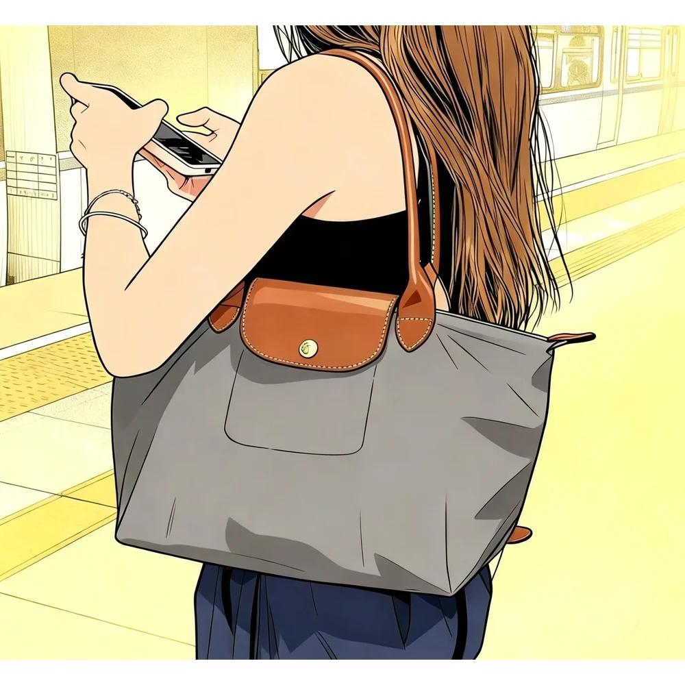 

Sac Fourre-tout Pliable Y2k Pour Femmes 2026 Sac Fourre-tout Classique Pour Femmes Sac En Nylon Écologique Et Imperméable
