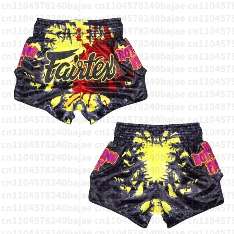 Thai Boxing Shorts for Adult Men and Women Kid- Boxing Training and Muay Thai Fighting Exercise Shorts