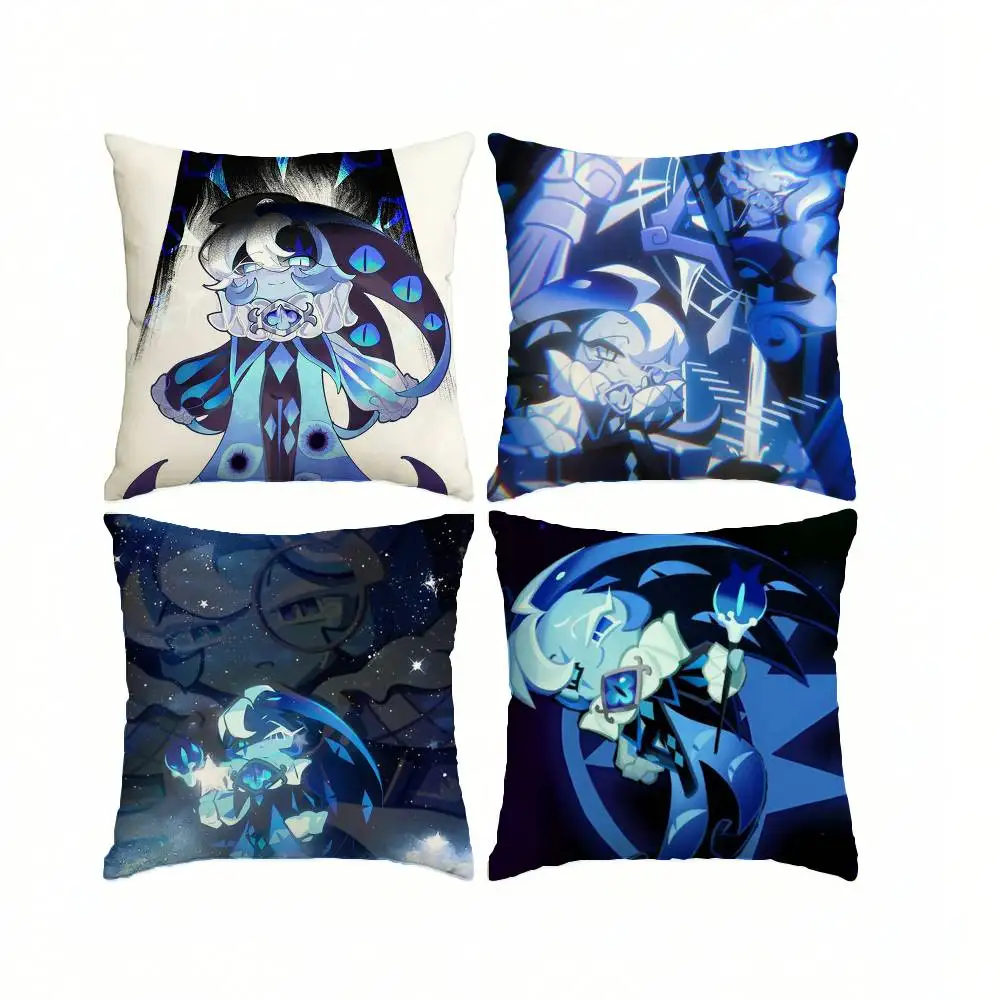 Cute S-Shadow milk cookie Pillow Case Square Double-Sided Sofa Cushion Cover Bedroom Bedside Pillow