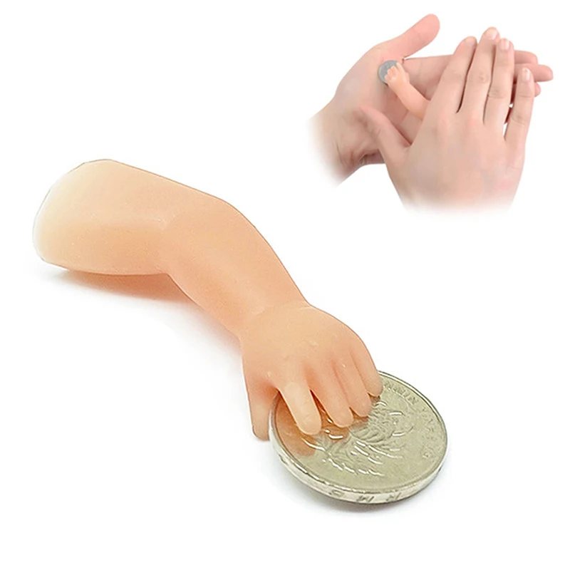 1PC Soft Silicone The Little Hand Coin Disappearance Magic Prop Children Novelty Terrifying Mini Hand Creative Finger Toys