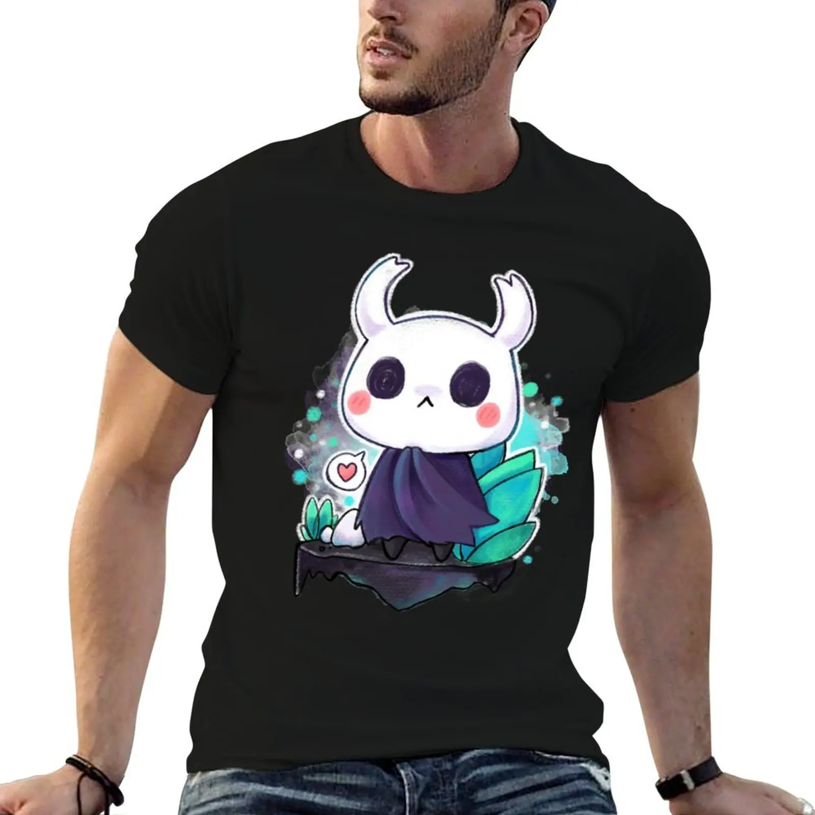 

Chibi shirts shirt graphic for man t t anime oversize Hollow mens cotton Knight t 100 T-Shirt shirts percent